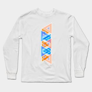 Abstract Triangle Pattern Long Sleeve T-Shirt